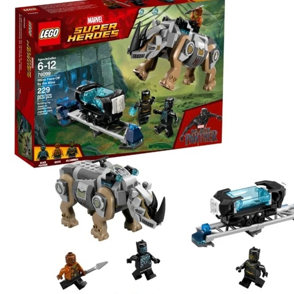 Lego Rhino Face-Off by the Mine 76099 Super Heroes   Marvel Superheroes kit 76099 Rhino Face-off by the mine NEW IN BOX retired!